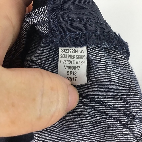 Athleta Sculptek Skinny Jeans Overdye Wash Size 4 - Picture 4 of 6